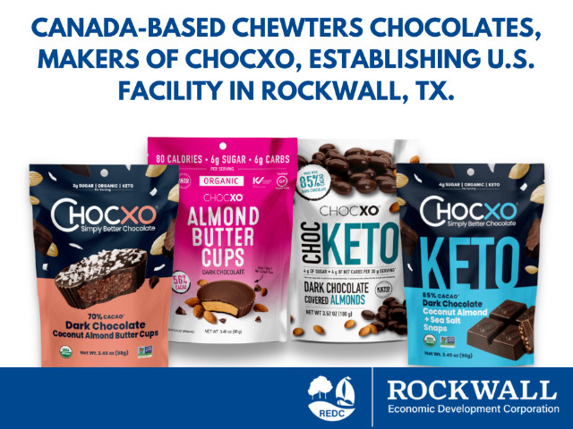 SLP Client Announcement: Canada-based Chewters Chocolates establishing U.S. facility in Rockwall, TX